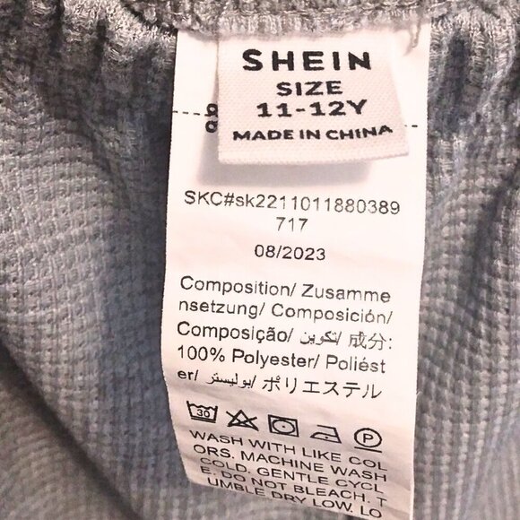 SHEIN GIRLS 2-PIECE GRAY JOGGER SET WITH HOODED CROP JACKET - SIZE 12Y - Picture 5 of 5